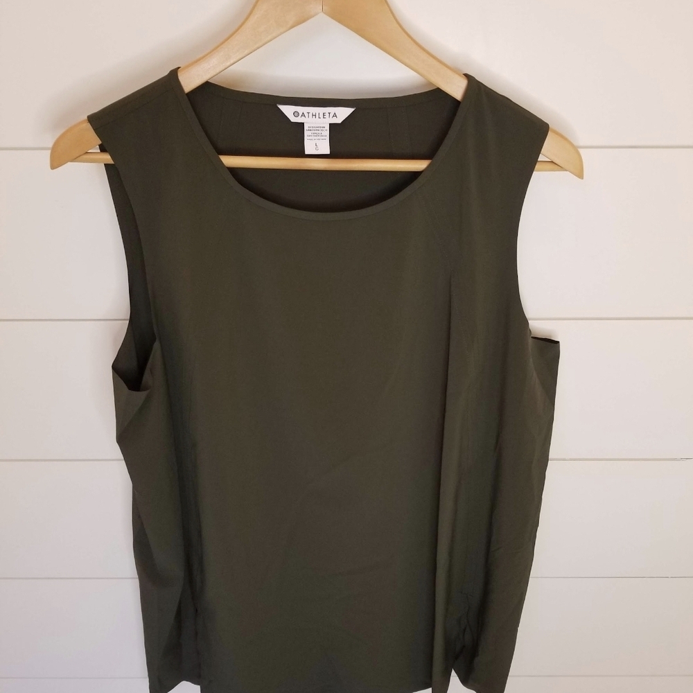 Athleta Olive Sleeveless Top